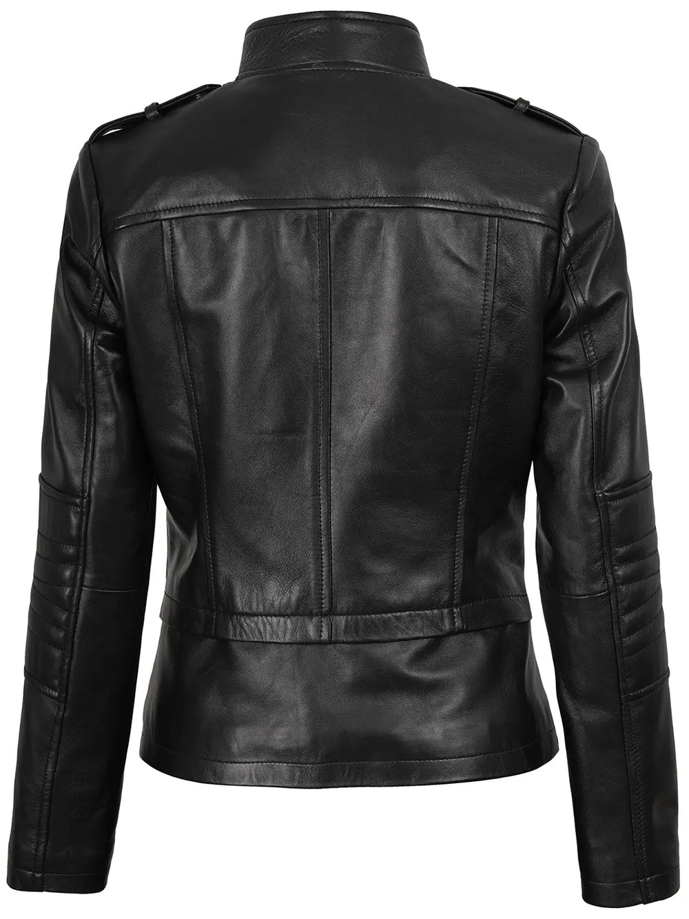 Monica Women's Black Asymmetrical Leather Jacket