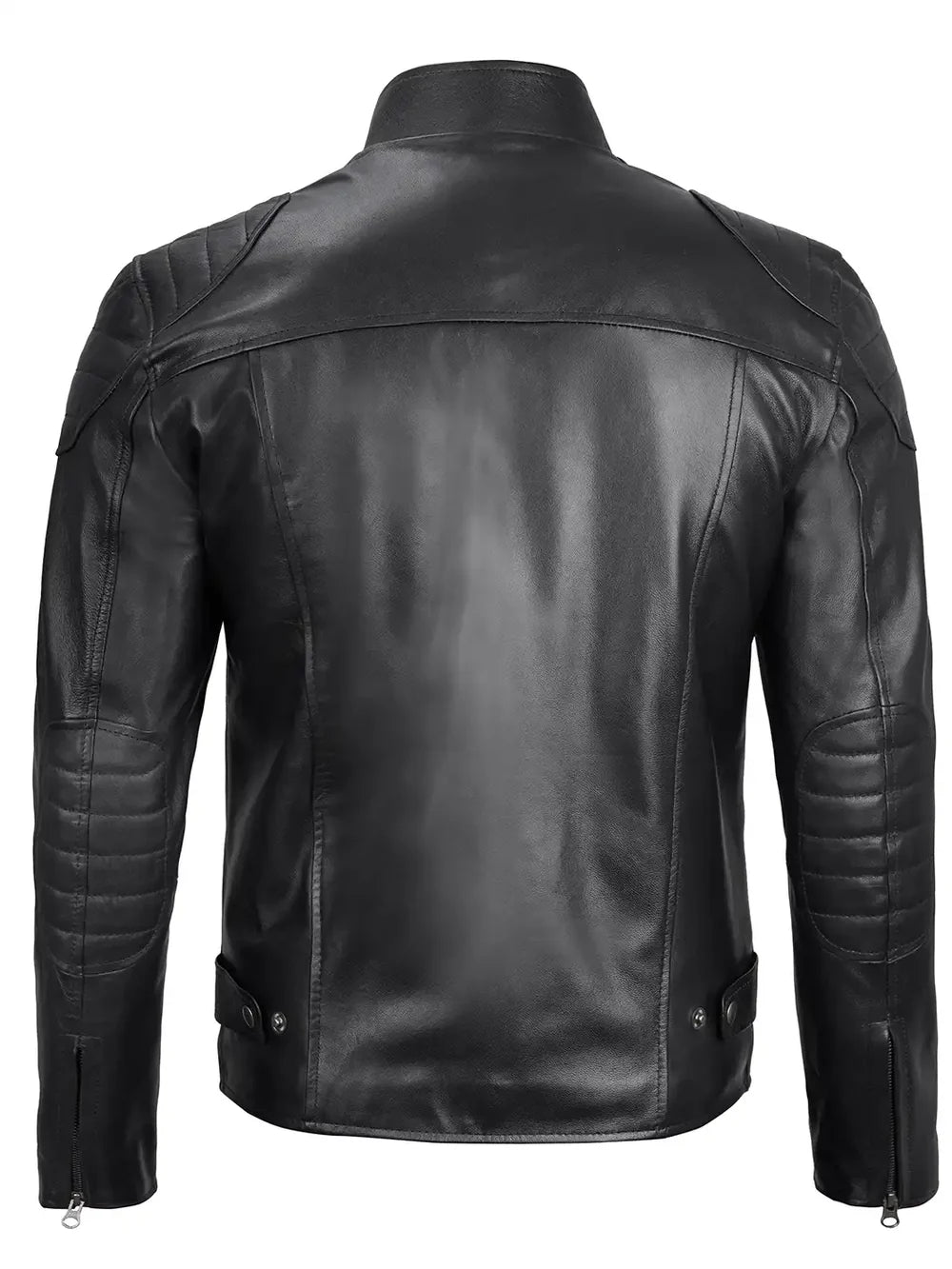Vermont Men's Black Biker Style Leather Jacket
