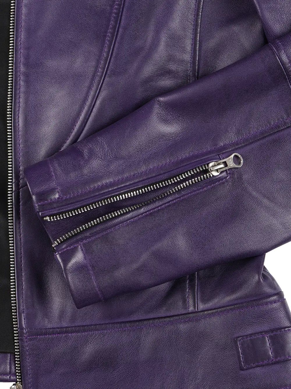 Amy Purple Cafe Racer Style Women's Leather Jacket