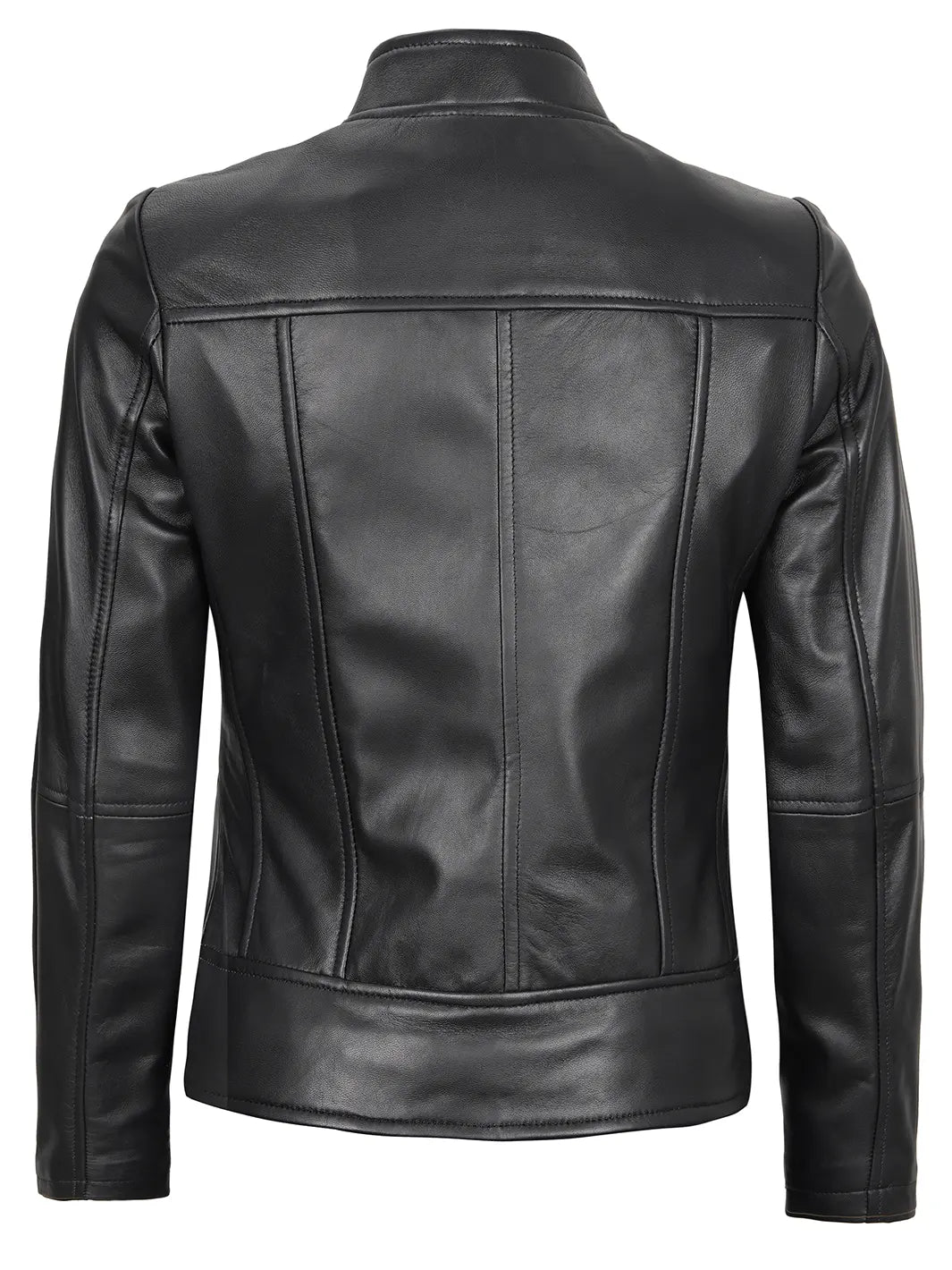 Amy Women's Black Cafe Racer Leather Jacket