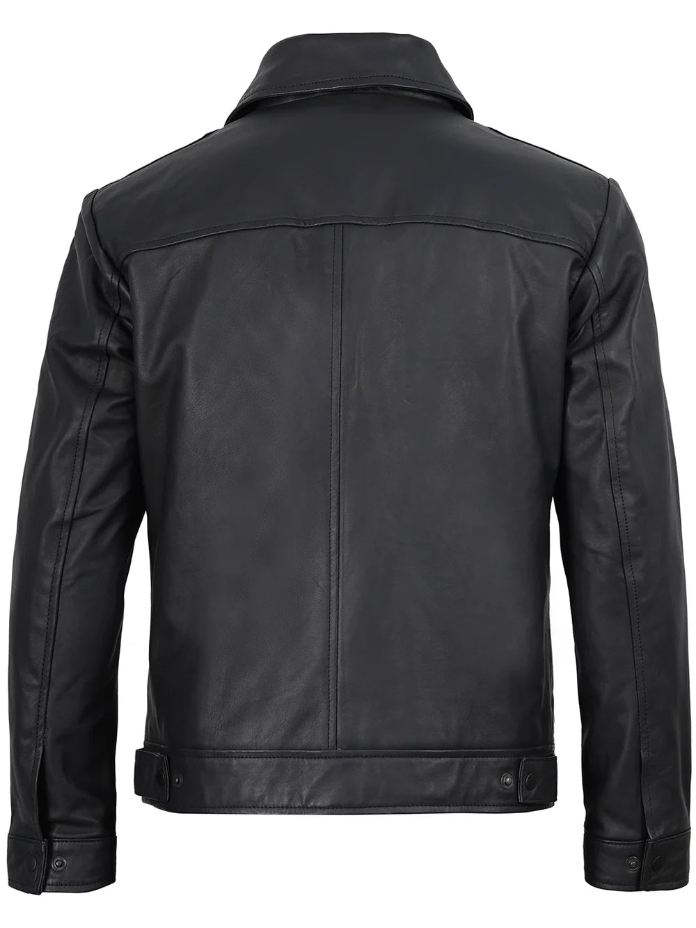 Men's Harrington Matte Black Real Leather Jacket