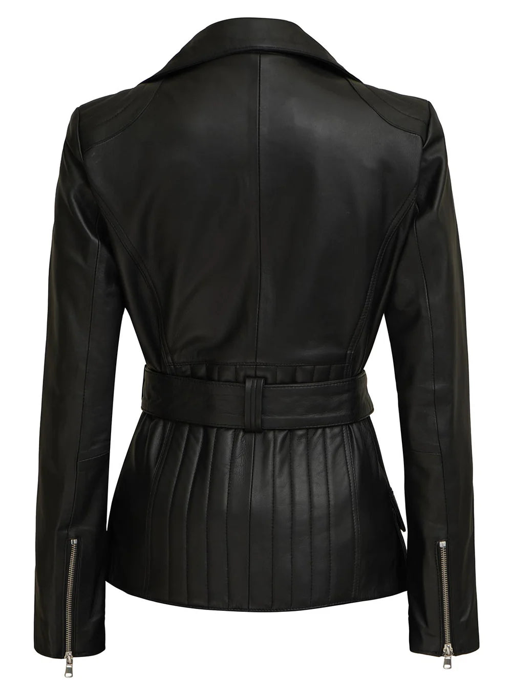 Women's Asymmetrical Black Leather Jacket