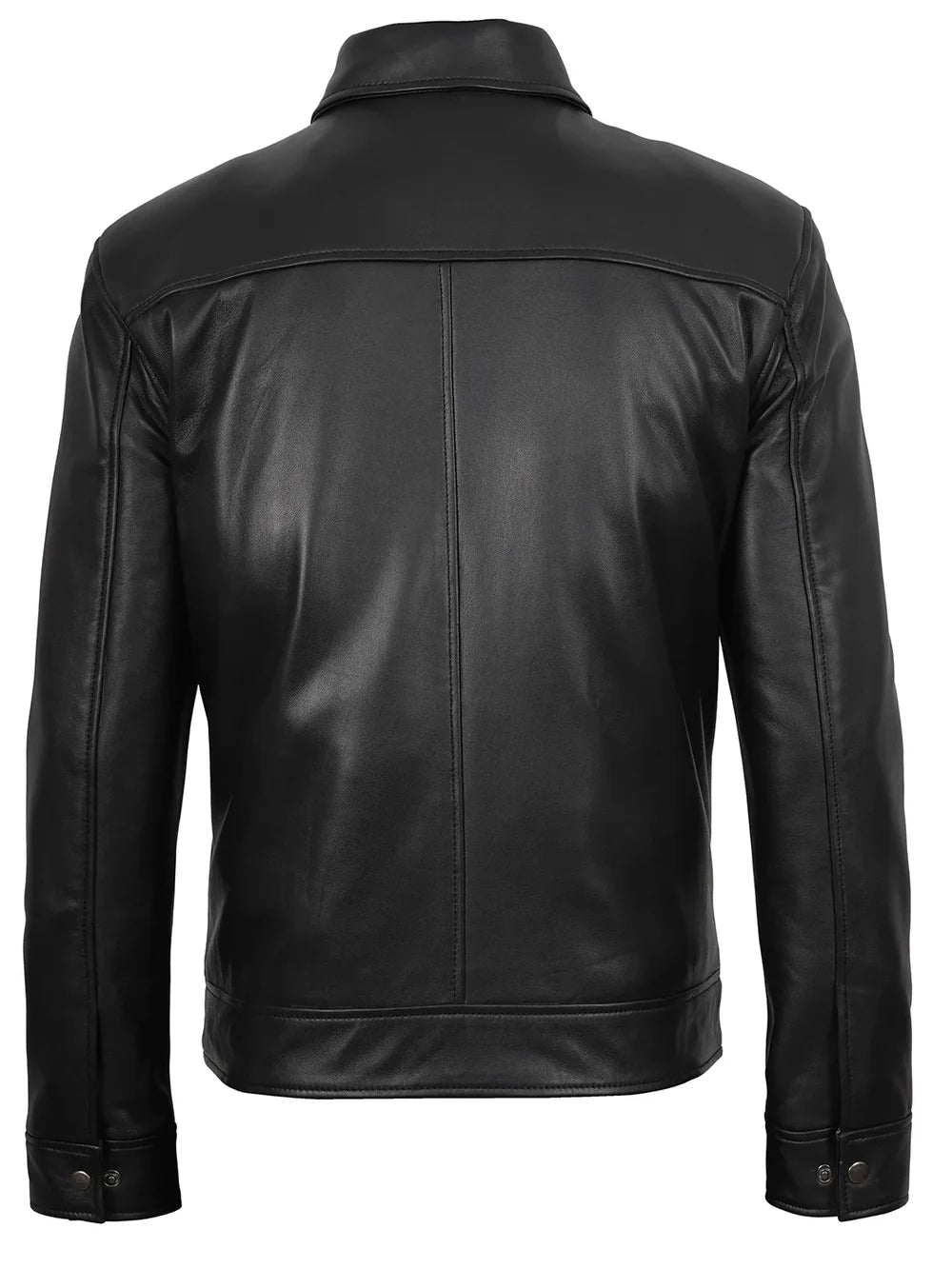 Tony Men's Black Harrington Real Leather Jacket