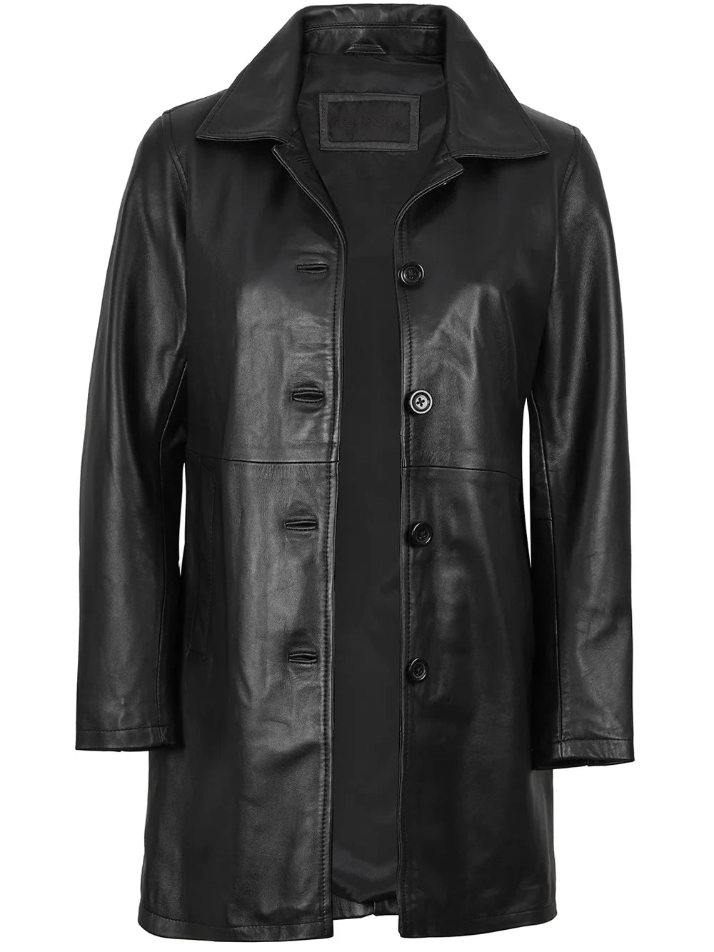 Winchester Womens Black Leather 3 4 Length Car Coat