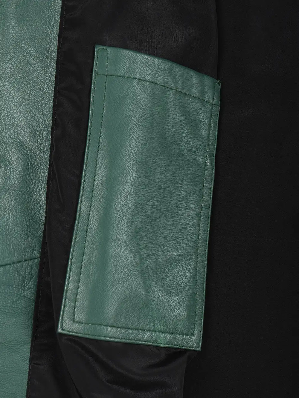 Kandis Women's Green Real Leather Car Coat