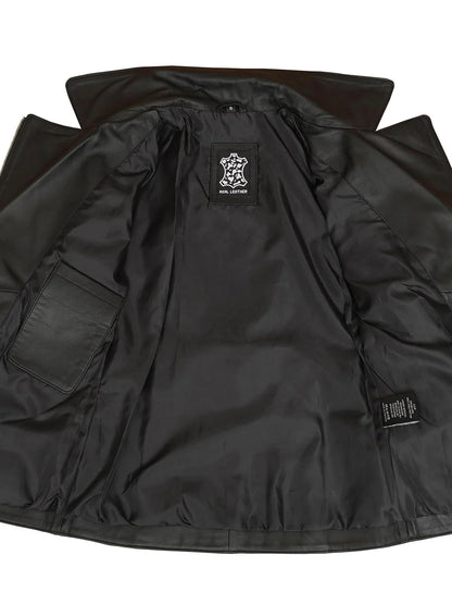 Women's Asymmetrical Black Leather Jacket