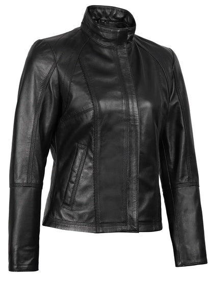 Acerra Women's Black Biker Style Jacket