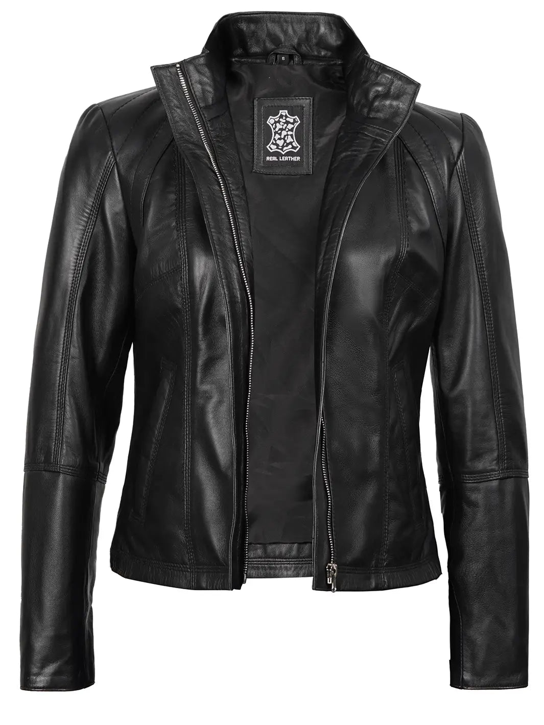 Acerra Women's Black Biker Style Jacket