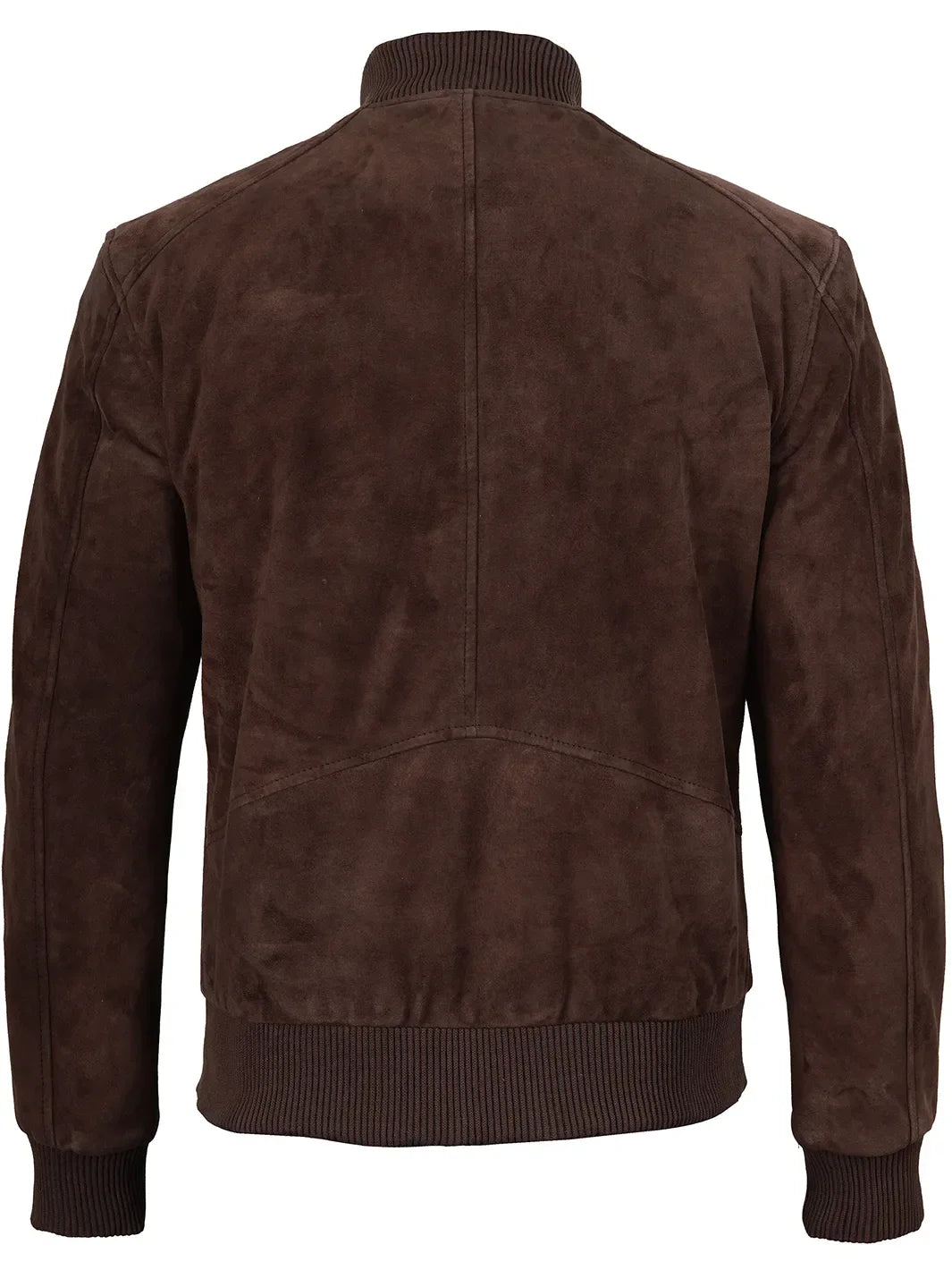 Adamsville Mens Dark Brown Suede Bomber Jacket