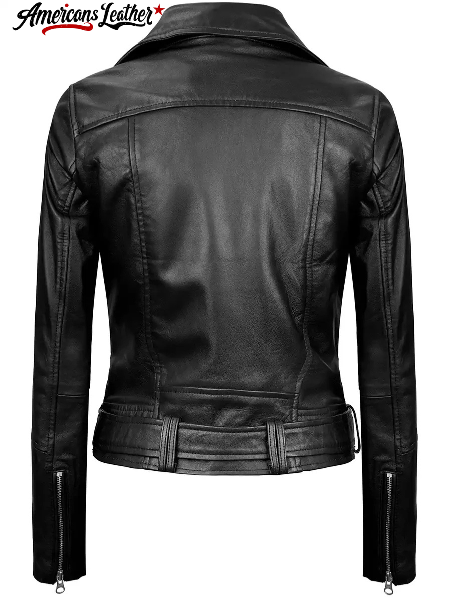 Aldo Womens Asymmetrical Black Leather Jacket